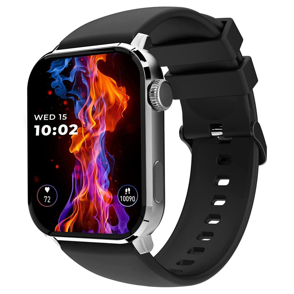 beatXP Unbound+ 1.8" (4.5 cm) AMOLED Display (1000 Nits Brightness), Bluetooth Calling Smart Watch, 100+ Sports Modes, Health Rate, SpO2 & Sleep Monitoring, Upto 7 Days Battery Life (Iced Silver)